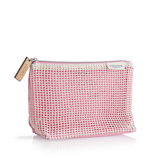 【贈品】網格化妝包_粉紅