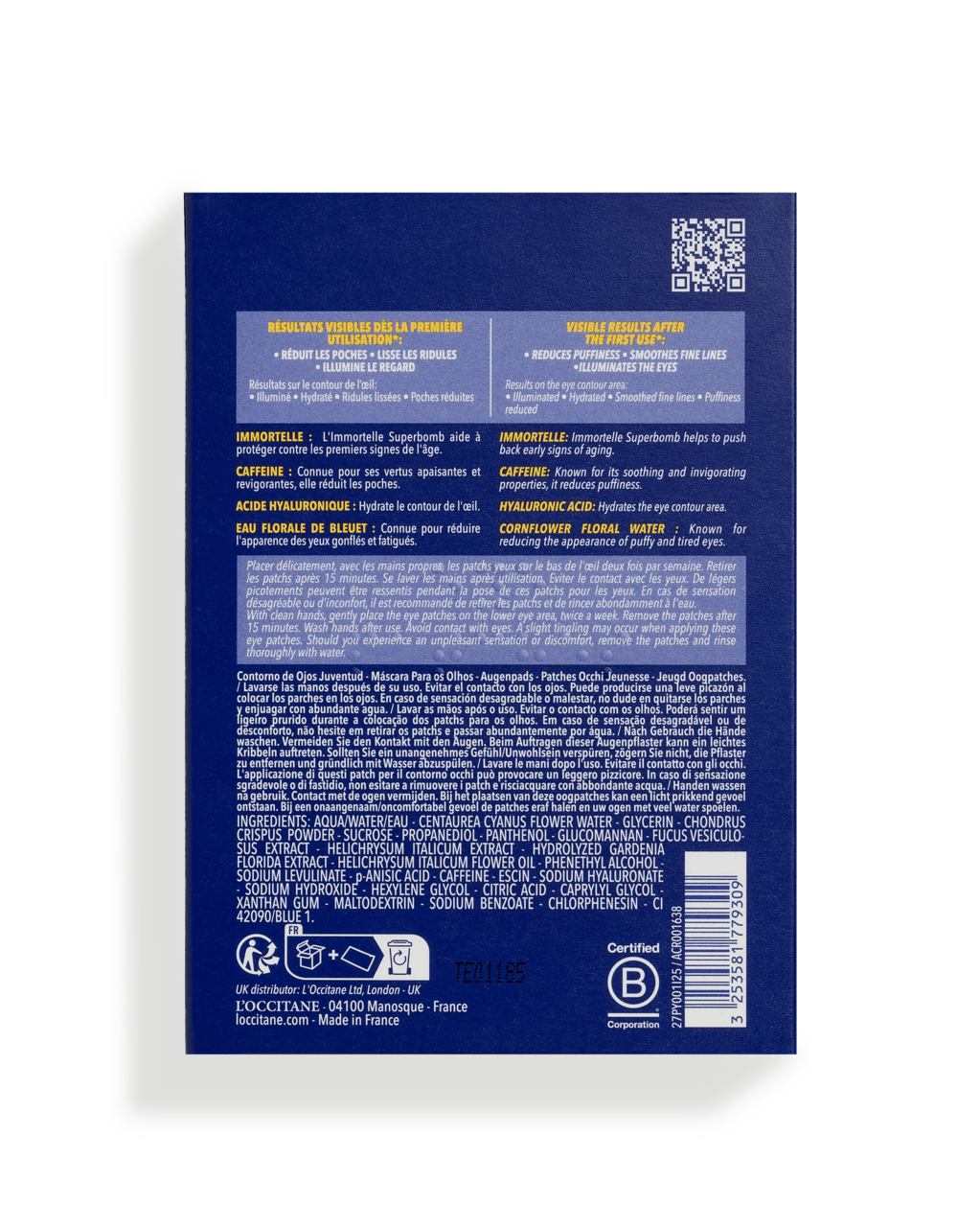 IMMORTELLE PRECIEUSE EYE PATCHES