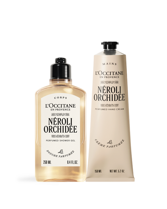 橙花蘭花沐浴美手組
