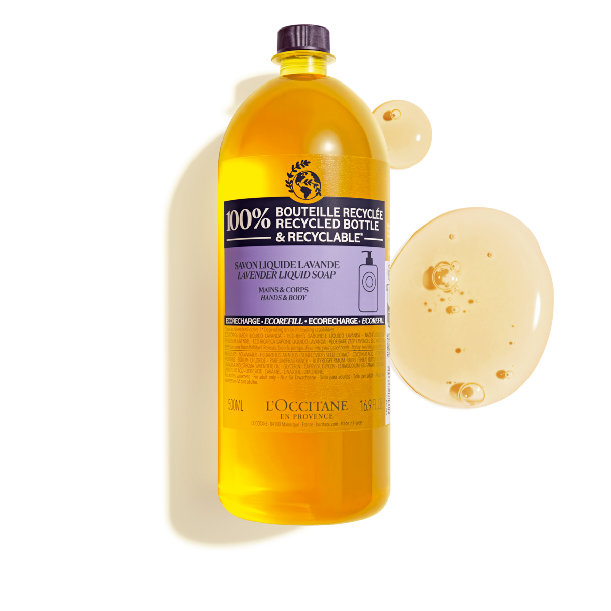 乳油木薰衣草潔手沐浴液式皂補充瓶