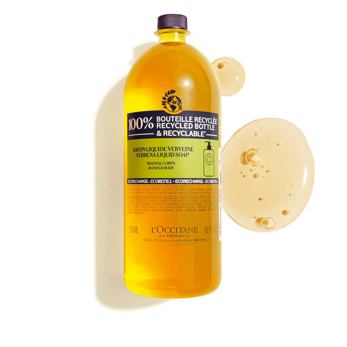 乳油木馬鞭草潔手沐浴液式皂補充瓶