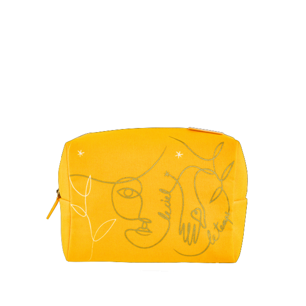 贈品｜手繪圖騰金黃化妝包
