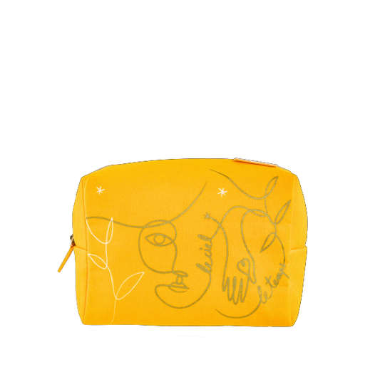 贈品｜手繪圖騰金黃化妝包